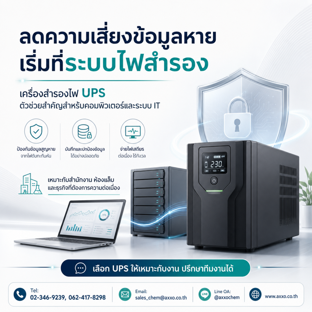 ลดความเสี่ยงข้อมูลสูญหายด้วยเครื่องสำรองไฟ UPS